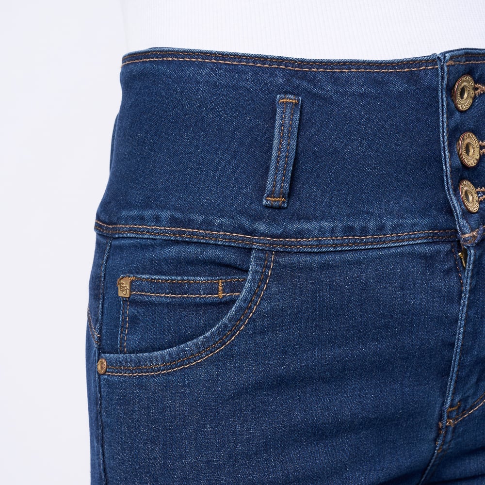 JEAN MUJER BRONCO AZUL OSCURO NICOL-I DENIM STRECH - 4