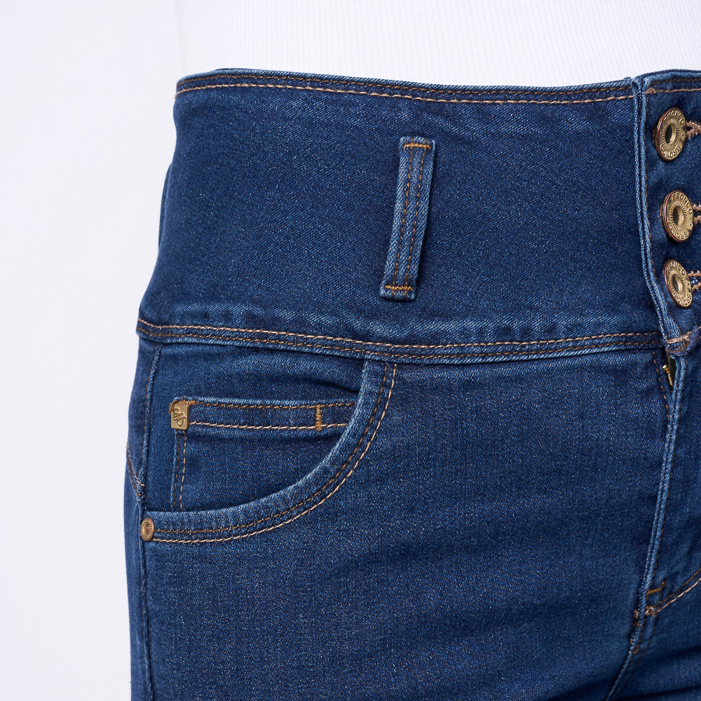JEAN MUJER BRONCO AZUL OSCURO NICOL-I DENIM STRECH - 4