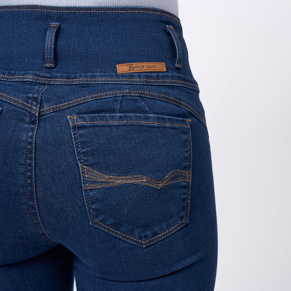 JEAN MUJER BRONCO AZUL OSCURO NICOL-I DENIM STRECH - 5