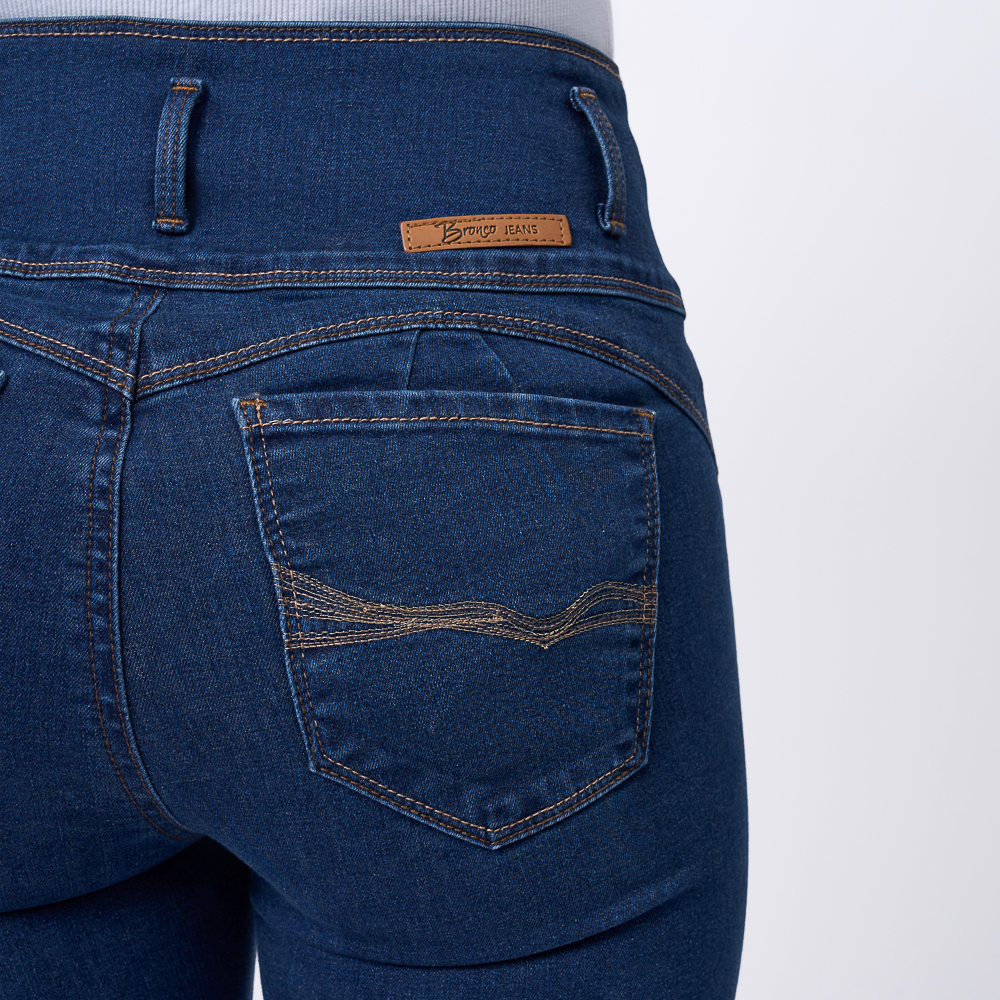 JEAN MUJER BRONCO AZUL OSCURO NICOL-I DENIM STRECH - 5