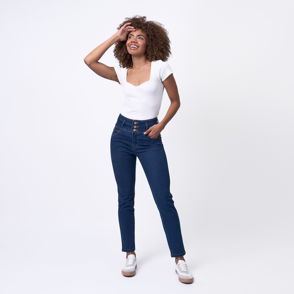 JEAN MUJER BRONCO AZUL OSCURO NICOL-I DENIM STRECH - 6