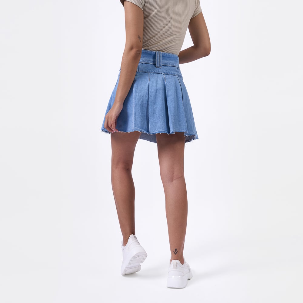 FALDA MUJER MACHINE CELESTE CLARO DI24/DALYA DENIM RIGIDO - 3