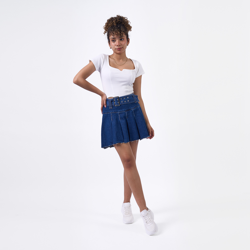 FALDA MUJER MACHINE AZUL DI24/DALYA DENIM RIGIDO - 4