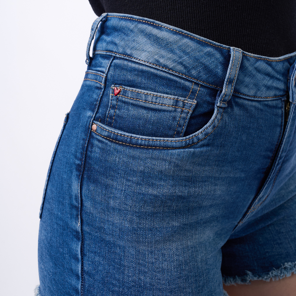 SHORT MUJER MACHINE AVELINE DENIM - 4
