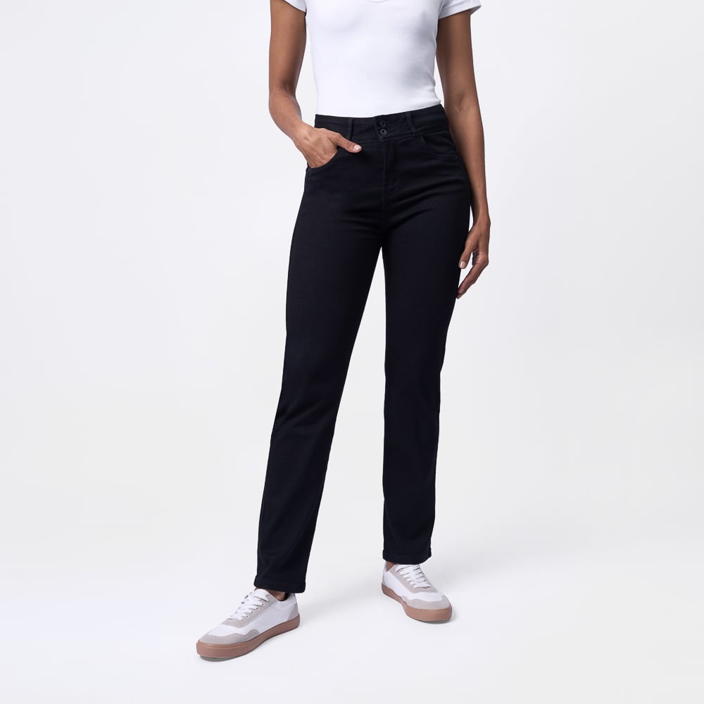 JEAN MUJER BRONCO DENISSE DENIM STRECH BLACK - 1