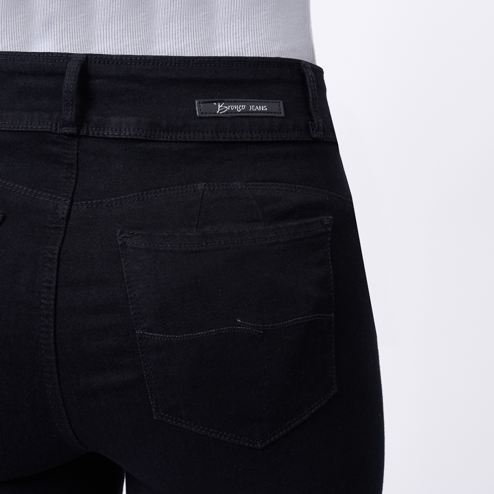 JEAN MUJER BRONCO DENISSE DENIM STRECH BLACK - 5