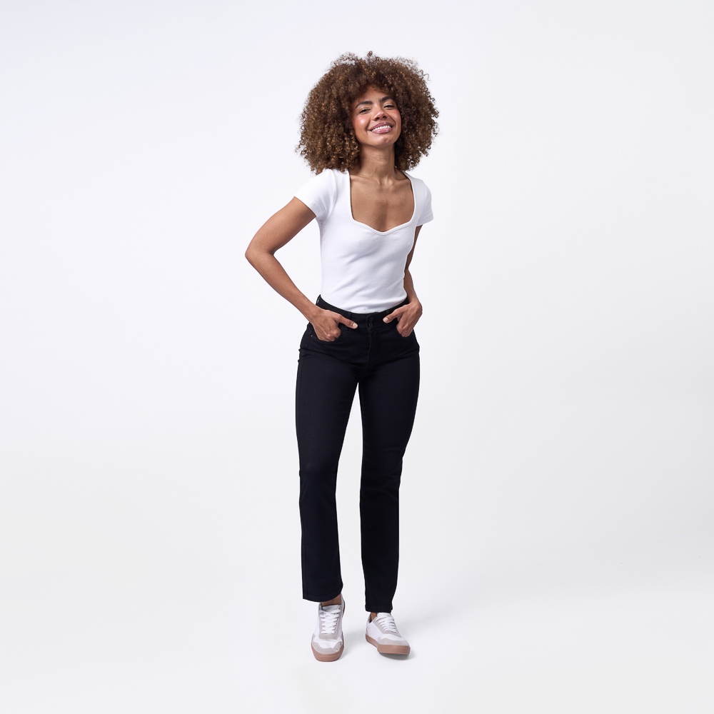 JEAN MUJER BRONCO DENISSE DENIM STRECH BLACK - 6