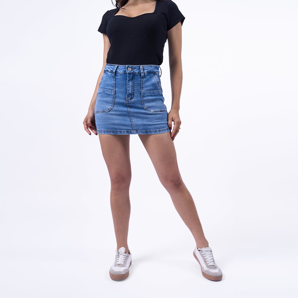 FALDA SHORT JP25/ZARYA DENIM STRECH - 1