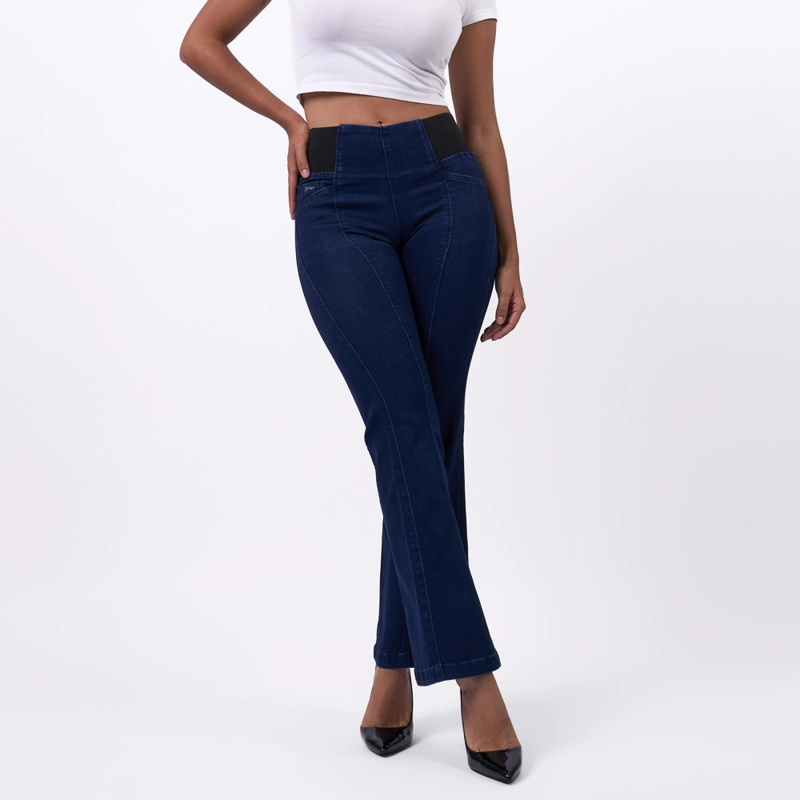 JEAN BRONCO MUJER FLARE - BLANCA - F DENIM STRECH - 1