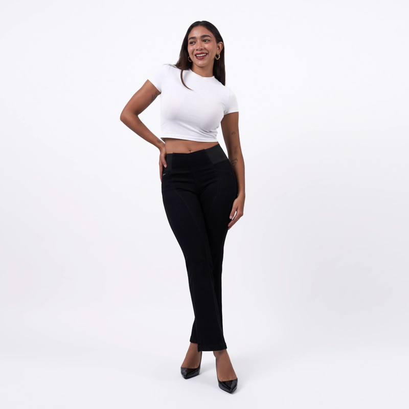JEAN BRONCO MUJER FLARE - BLANCA - F DENIM STRECH - 5
