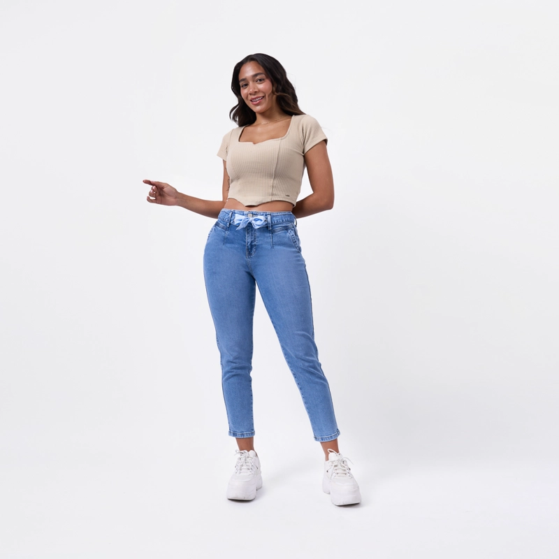 JEAN BRONCO MOUJER SLOUCHY - ALBERTA I - S DENIM CONFORT - 4