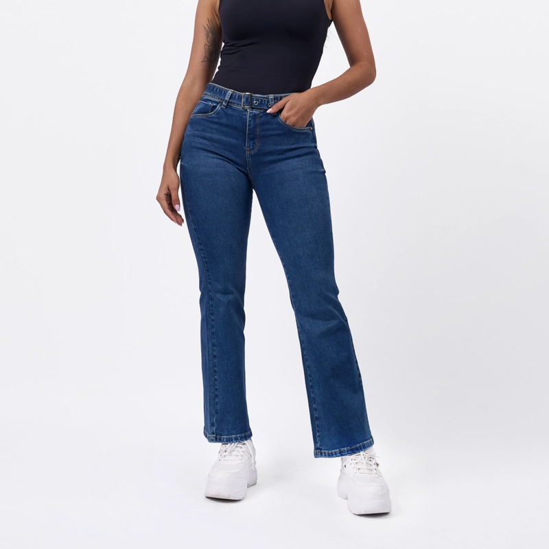 JEAN MACHINE MUJER FLARE - FIORE2 F DENIM STRECH - 1