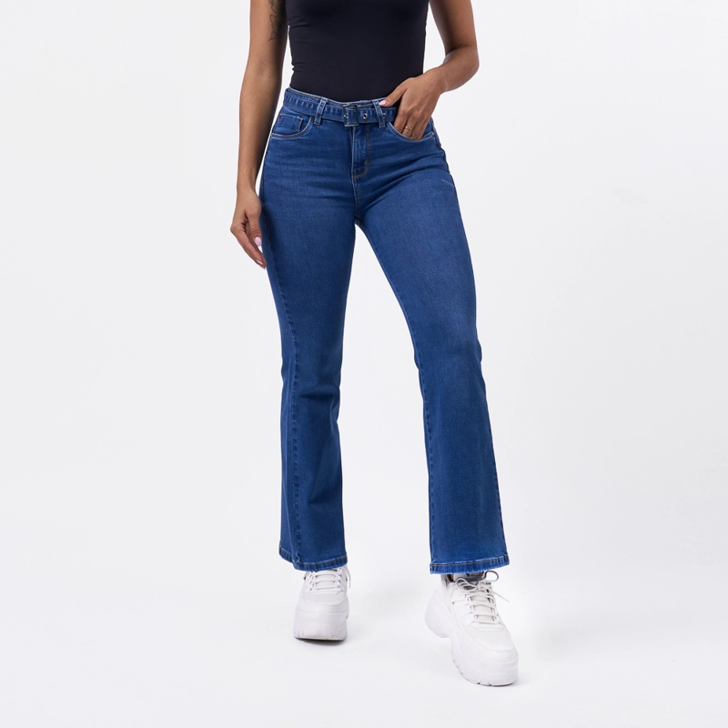 JEAN MACHINE MUJER FLARE - FIORE2 F DENIM STRECH - 1