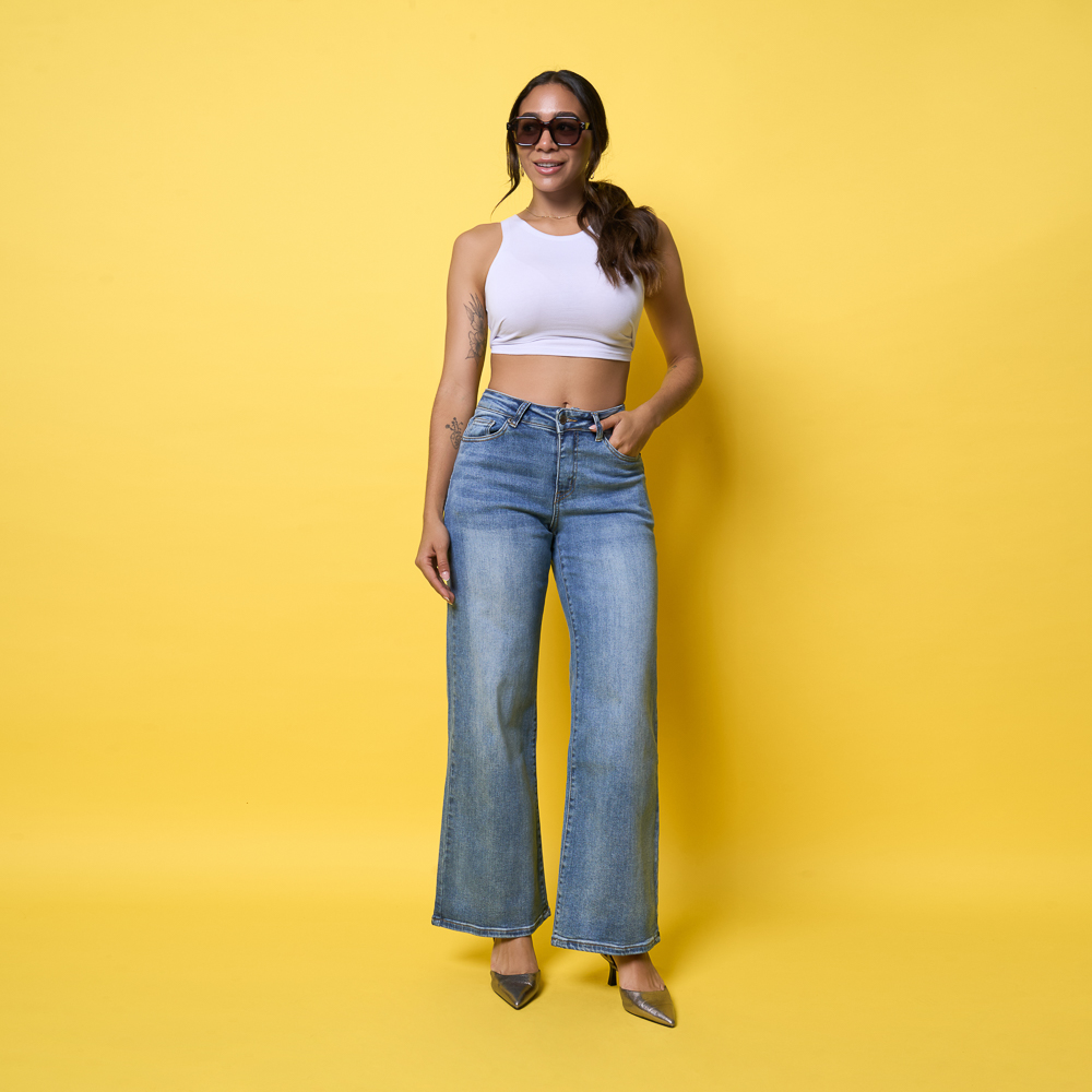 JEAN MOKACCINO MUJER WIDE LEG -CARIT-PA DENIM - 4
