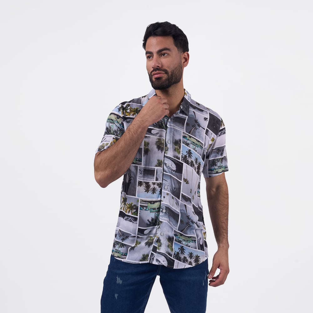 CAMISA M/C BRONCO HOMBRE - CHA PHOTOS CHALIS - 1