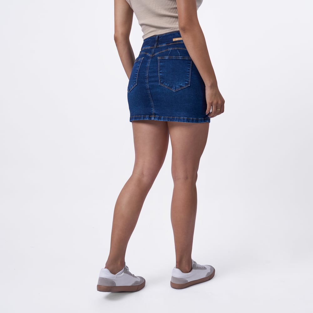 FALDA SHORT BRONCO MUJER - CHICAMIC - I DENIM STRECH - 2
