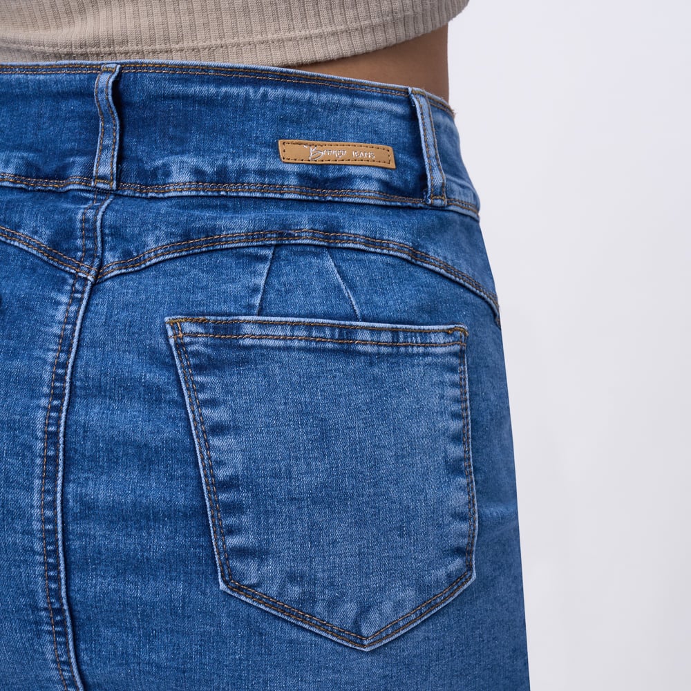 FALDA SHORT BRONCO MUJER - CHICAMIC - I DENIM STRECH - 4