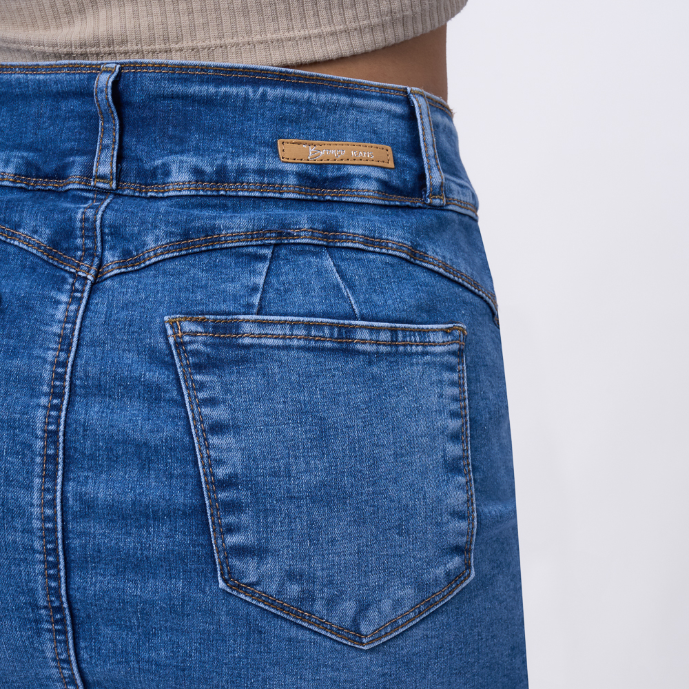 FALDA SHORT BRONCO MUJER - CHICAMIC - I DENIM STRECH - 4