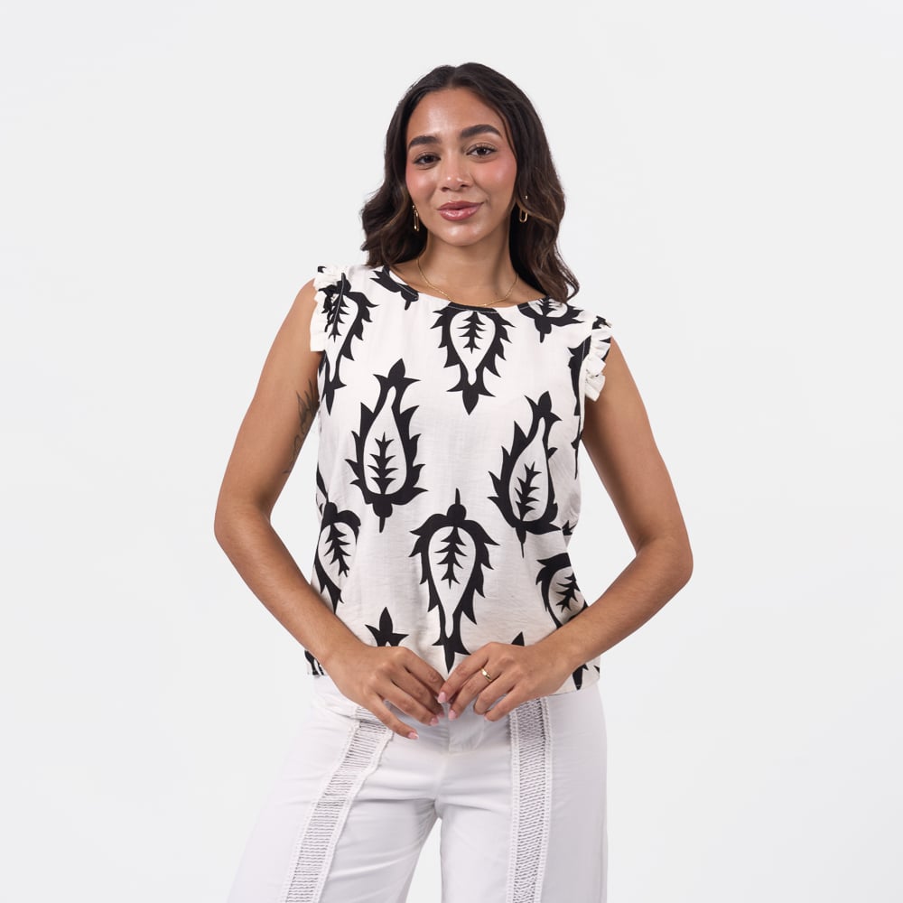 BLUSA BRONCO MUJER - LEONIDA -PA LINO - 1