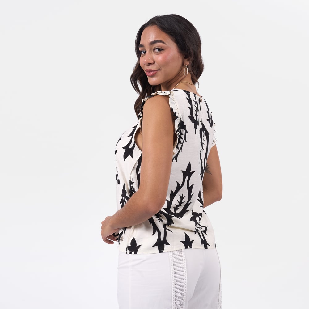 BLUSA BRONCO MUJER - LEONIDA -PA LINO - 2