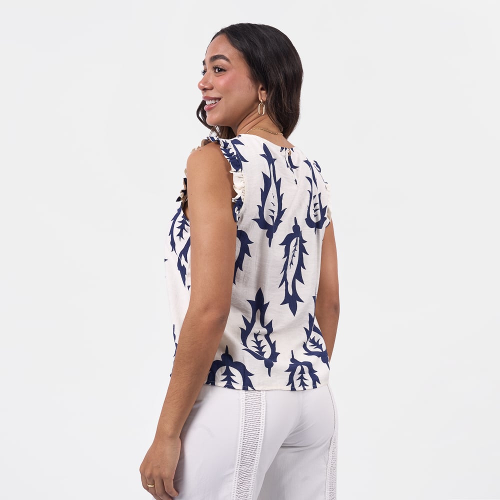 BLUSA BRONCO MUJER - LEONIDA -PA LINO - 2