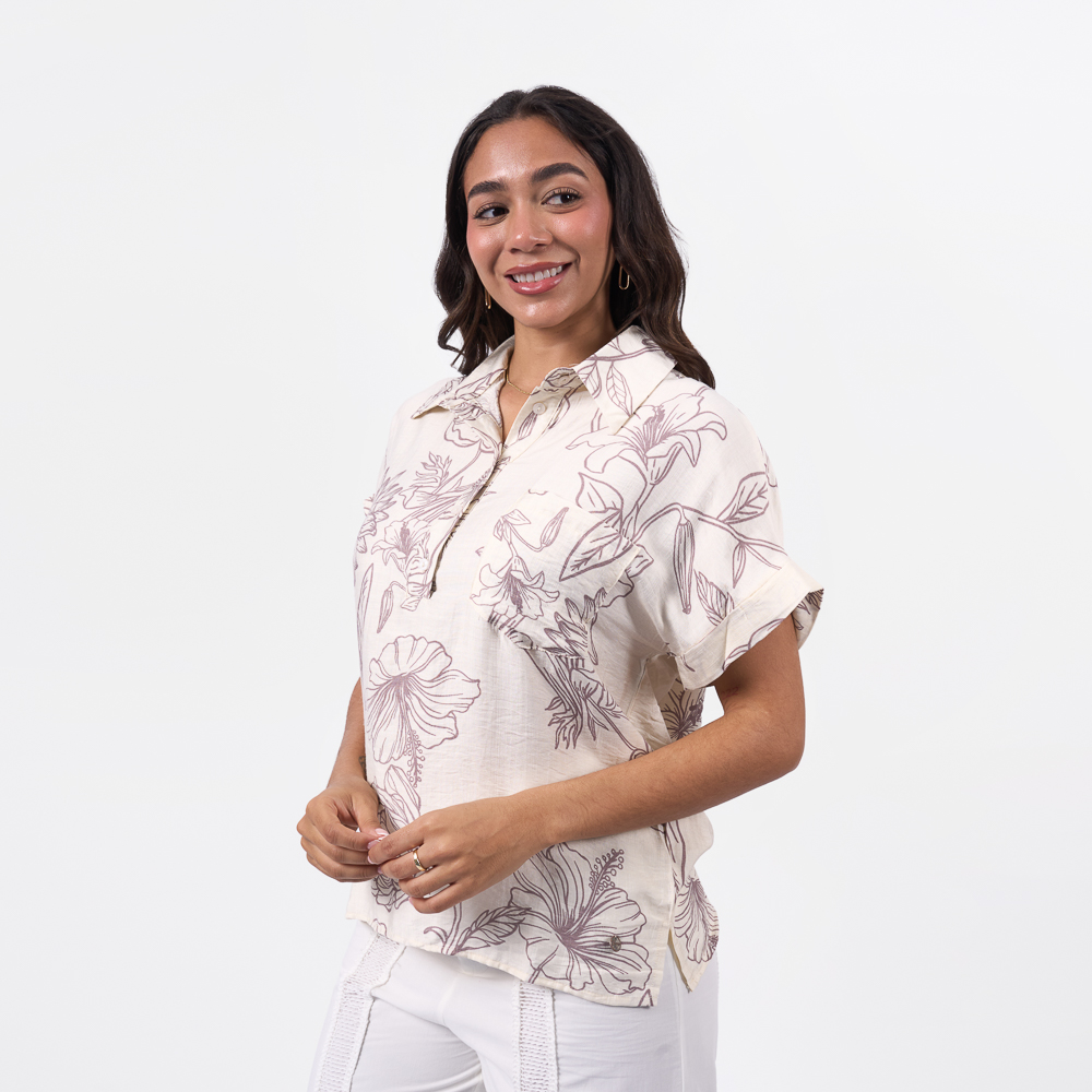 BLUSA BRONCO MUJER - HEIDI -PA LINO - 1