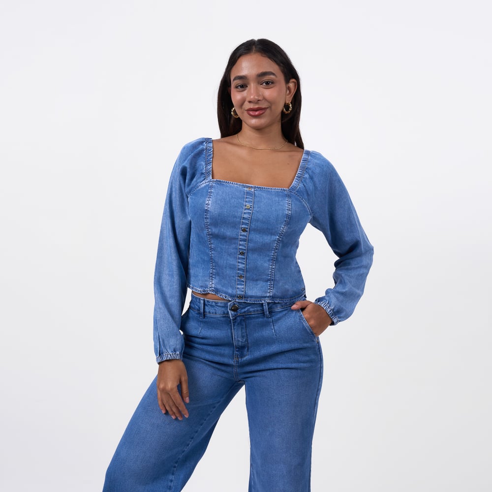 BLUSA TAYSSIR MUJER - MAKAYLA CAMISERO - 1