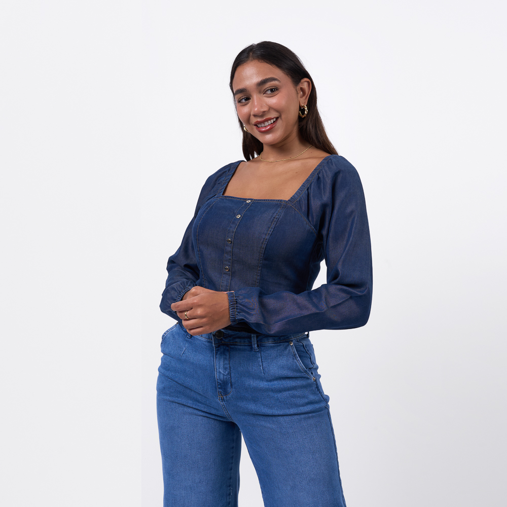 BLUSA TAYSSIR MUJER - MAKAYLA CAMISERO - 1