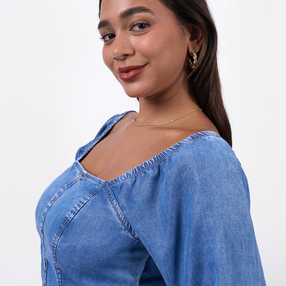 BLUSA TAYSSIR MUJER - MAKAYLA CAMISERO - 3
