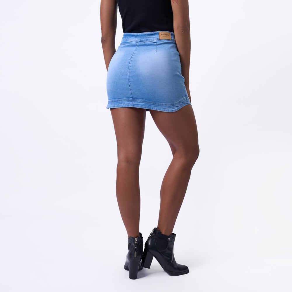 FALDA SHORT TAYSSIR MUJER - KALEA DENIM STRECH - 3