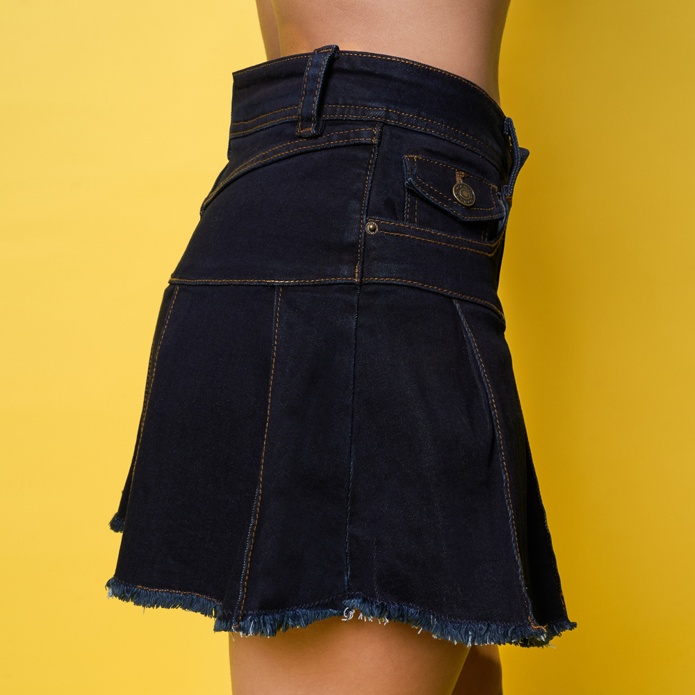 FALDA SHORT MOKACCINO MUJER - CALSI-PA DENIM - 3