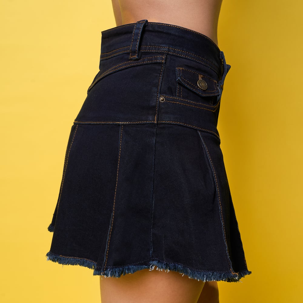 FALDA SHORT MOKACCINO MUJER - CALSI-PA DENIM - 3