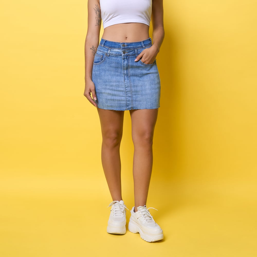 FALDA MOKACCINO MUJER - ULANY-PA DENIM - 1