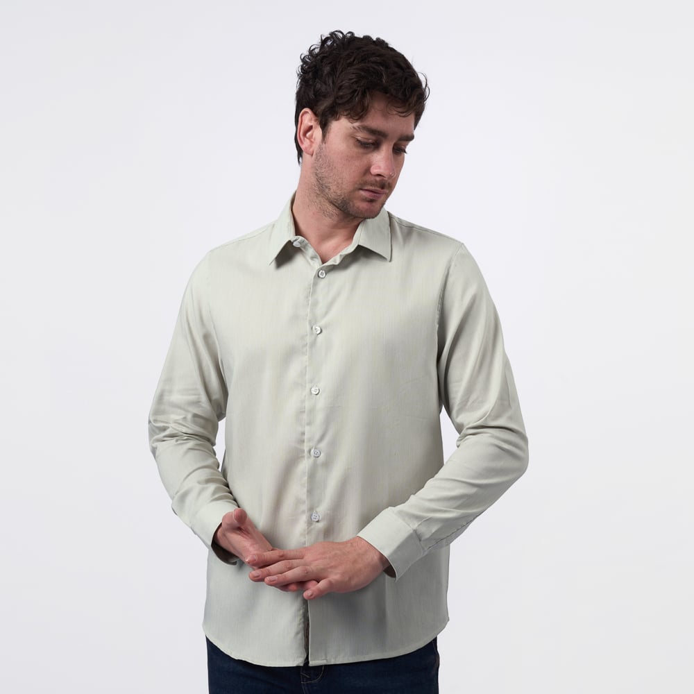 CAMISA M/L FOSTER HOMBRE - HALAM DOBBY - 1