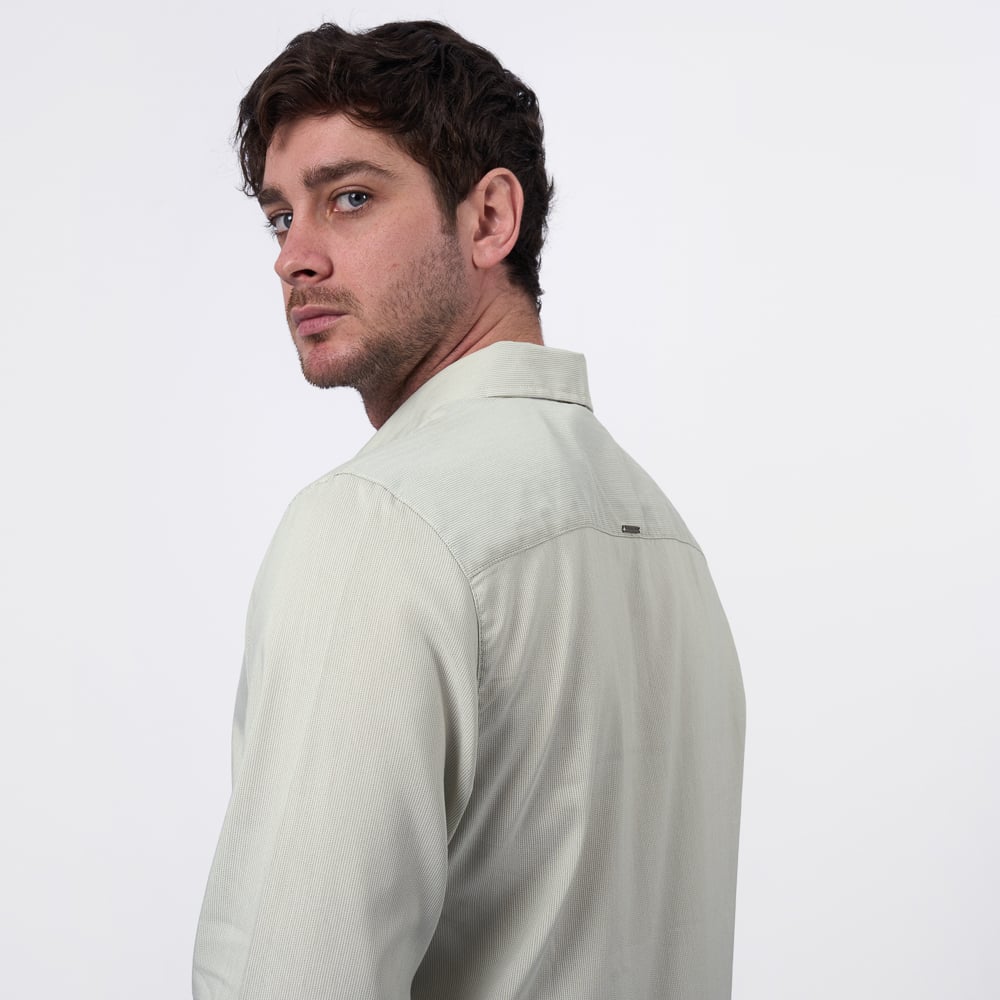 CAMISA M/L FOSTER HOMBRE - HALAM DOBBY - 2