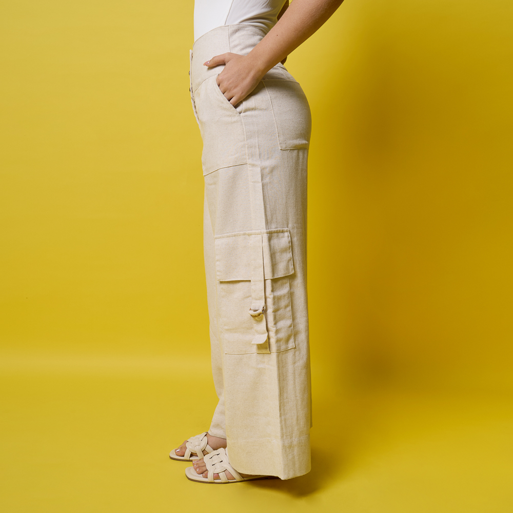 PANTALON CARGO LP26/LIA-PA LINO - 3