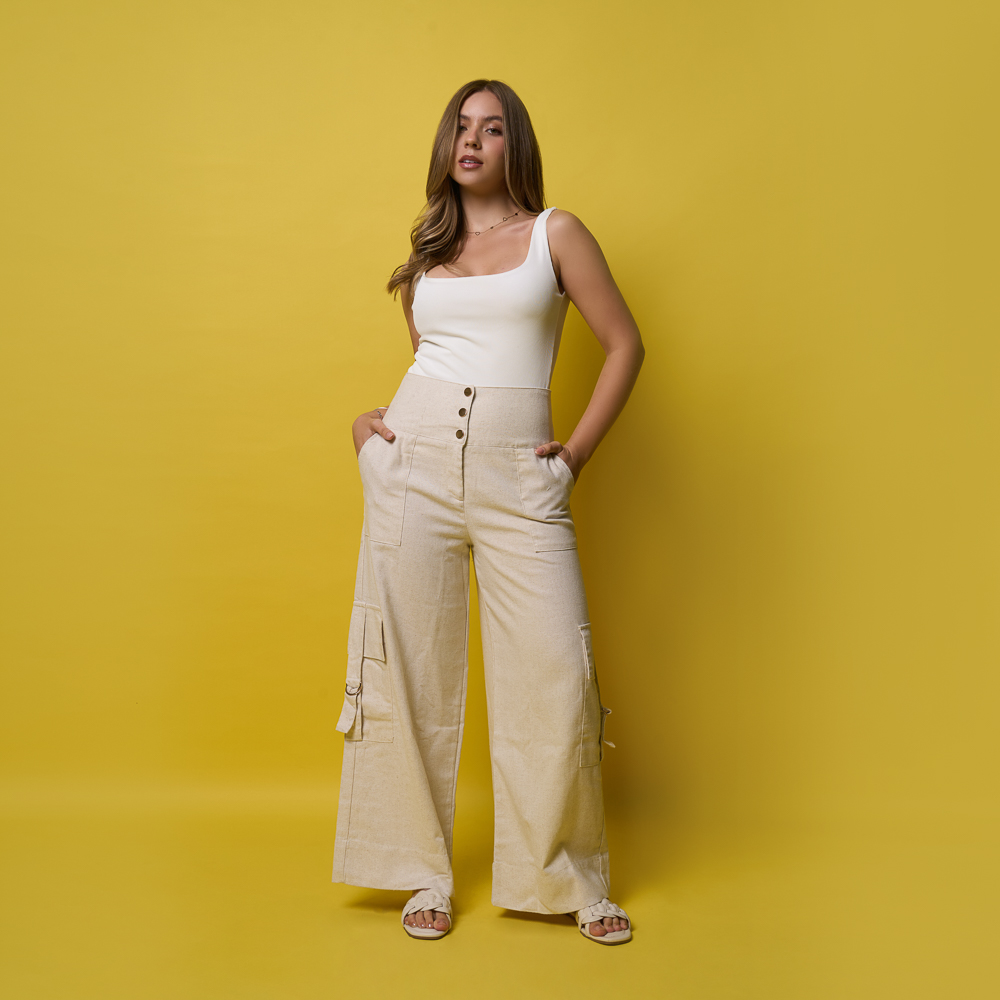 PANTALON CARGO LP26/LIA-PA LINO - 5