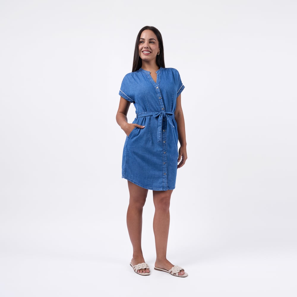 VESTIDO BRONCO - YIANEL DENIM CAMISERO - 1