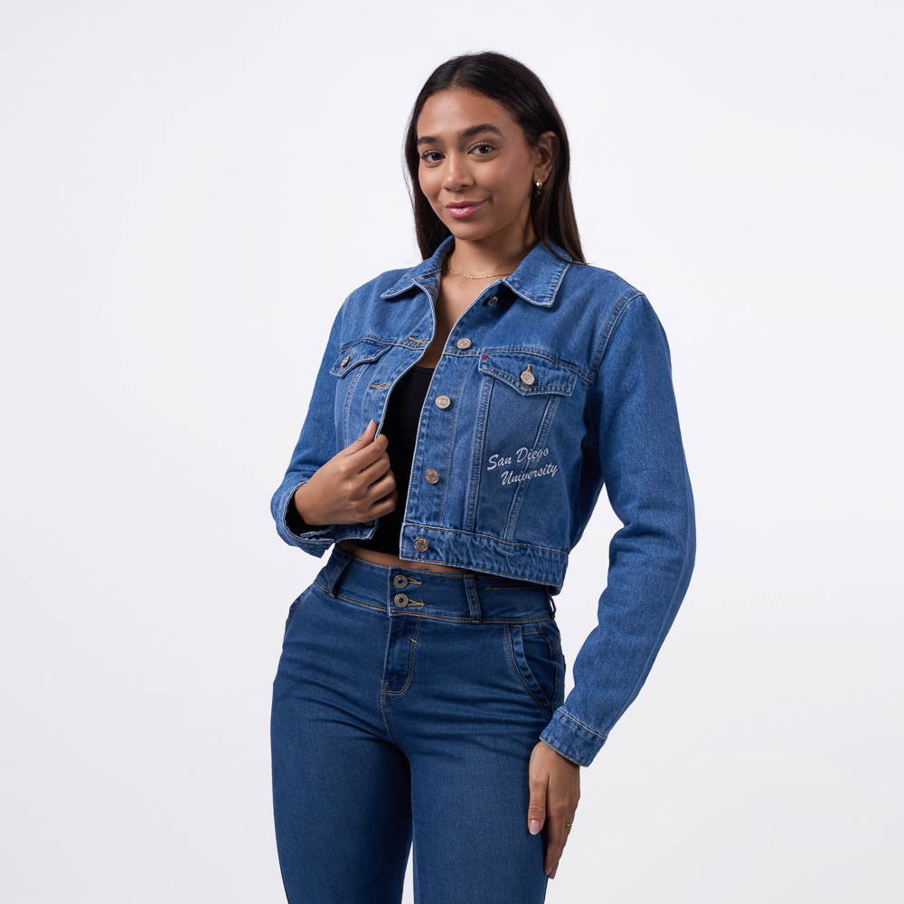 CASACA MACHINE MUJER - ADREANNE DENIM RIGIDO - 1