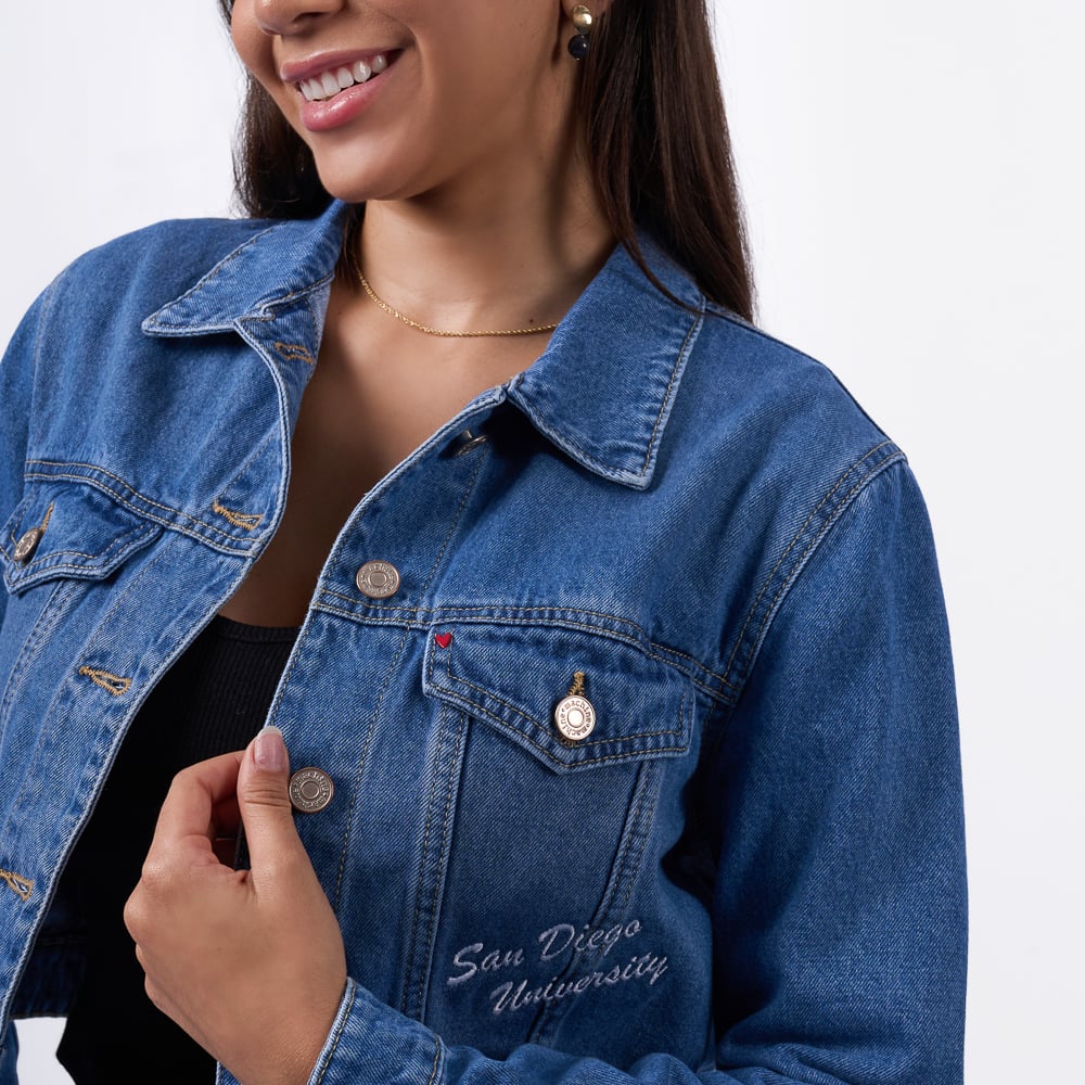 CASACA MACHINE MUJER - ADREANNE DENIM RIGIDO - 3