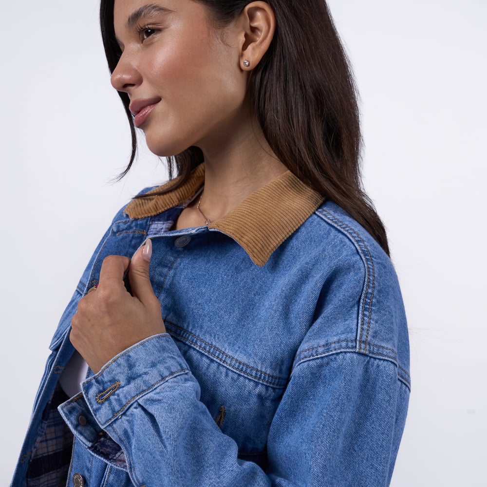 CASACA MACHINE MUJER - MAIGRET DENIM RIGIDO - 3