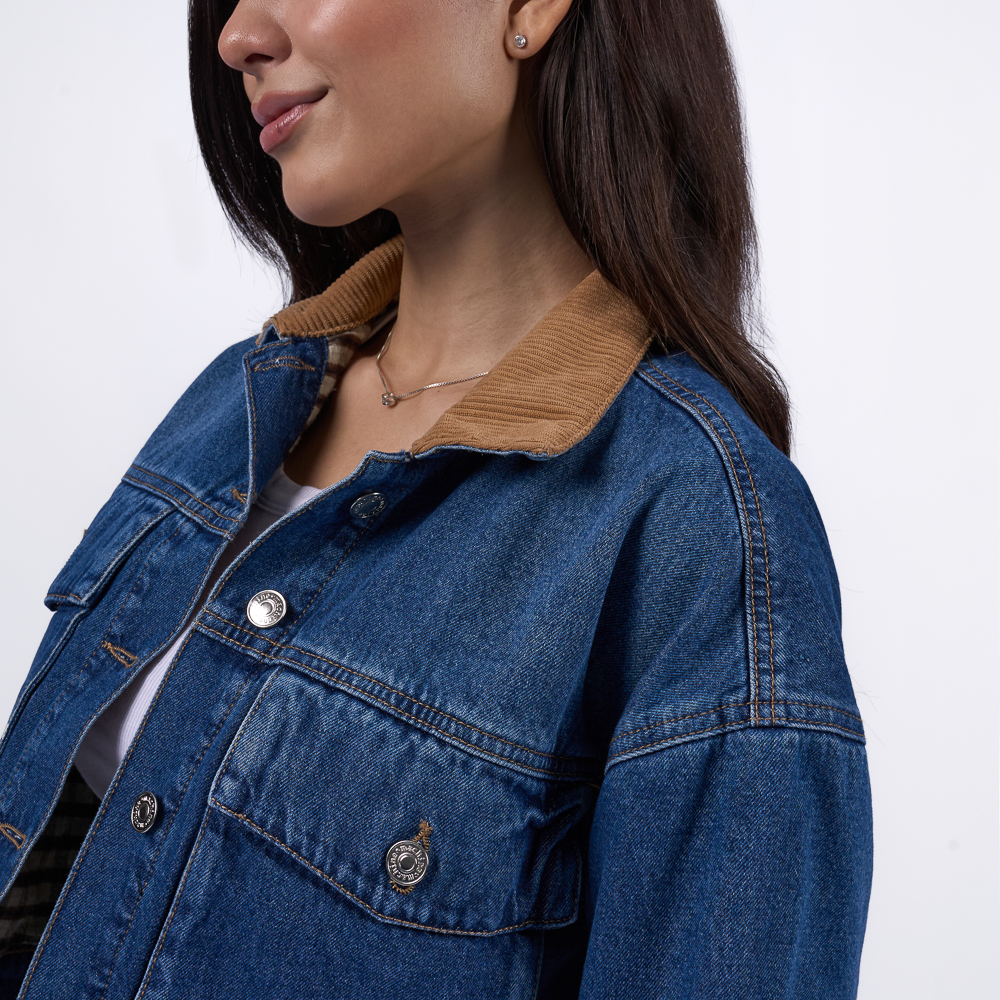 CASACA MACHINE MUJER - MAIGRET DENIM RIGIDO - 3