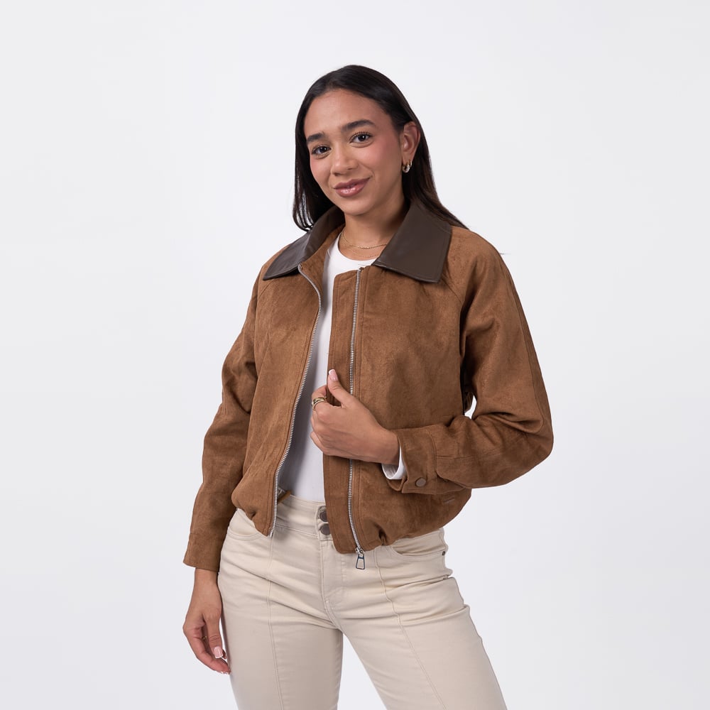 CASACA BRONCO MUJER - EMINET GAMUZA - 1