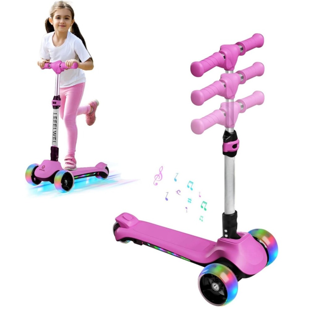 SCOOTER ELÉCTRICO PARA NIÑAS,ROSADO - 1