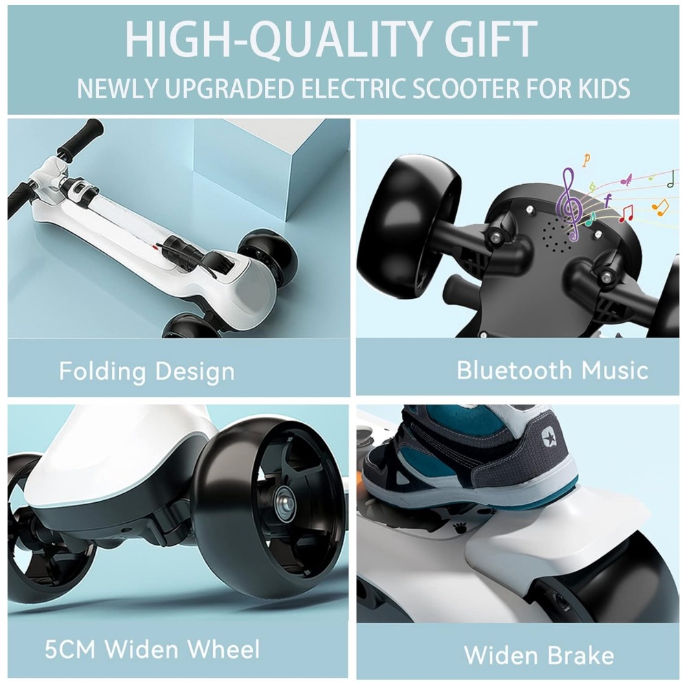 SCOOTER ELÉCTRICO PARA NIÑAS,ROSADO - 3