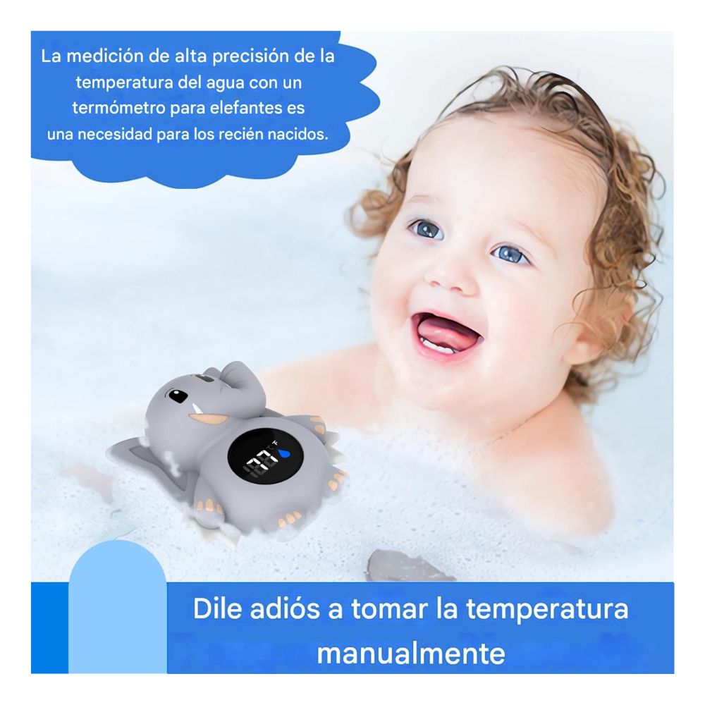 TERMÓMETRO DE BAÑERA EN FORMA DE ELEFANTE ASRIO CON PANTALLA LED - 3
