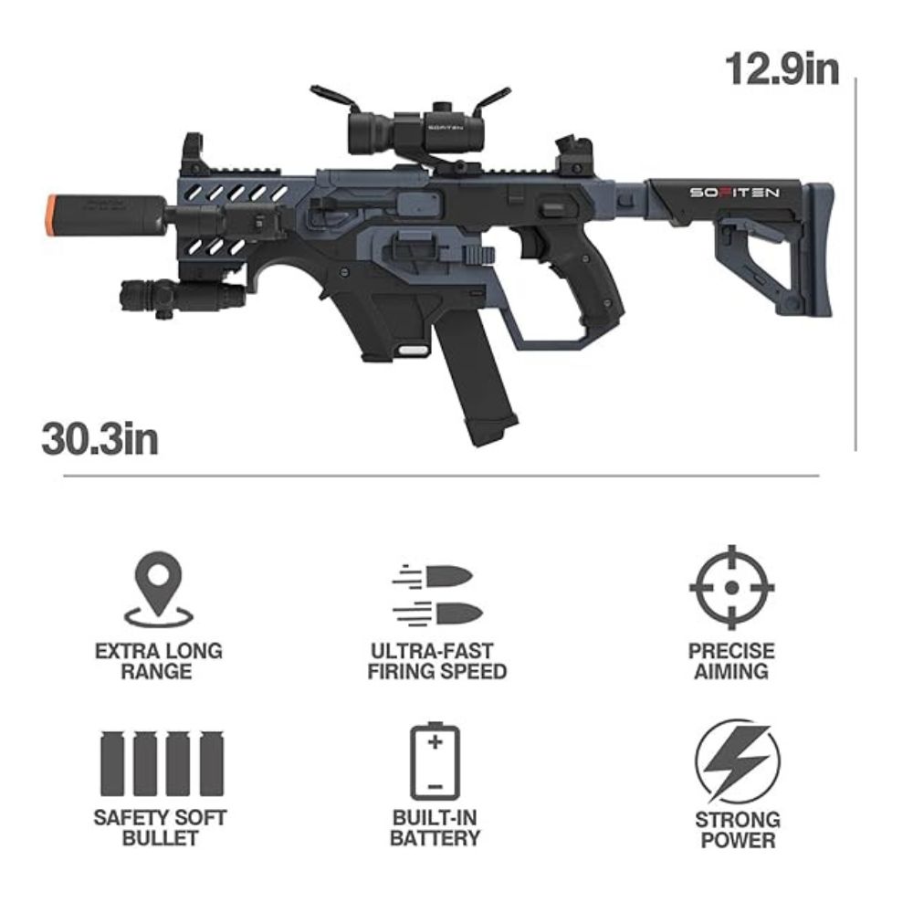 LANZADOR DE JUGUETE CON RIFLE DE FRANCOTIRADOR AUTOMÁTICO - 2