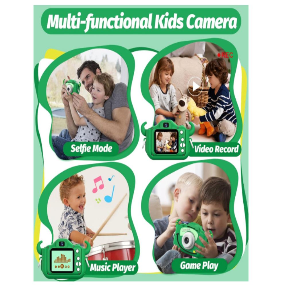 CÁMARA DIGITAL PARA NIÑOS GOOPOW CON FUNDA PROTECTORA VERDE - 3