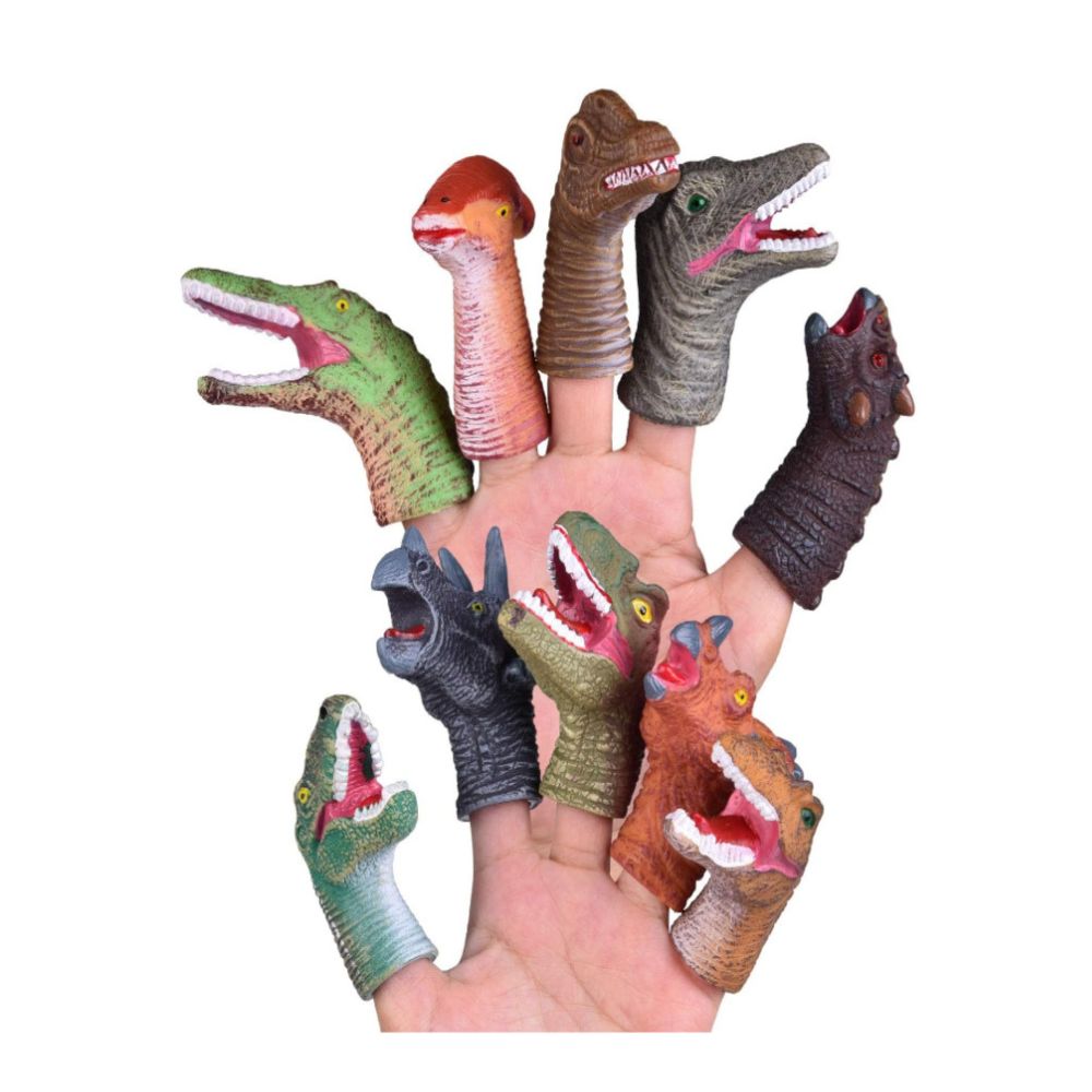 JUEGO DE 10 MARIONETAS FUN LITTLE TOYS DE DEDO DE DINOSAURIO PARA NIÑOS - 1