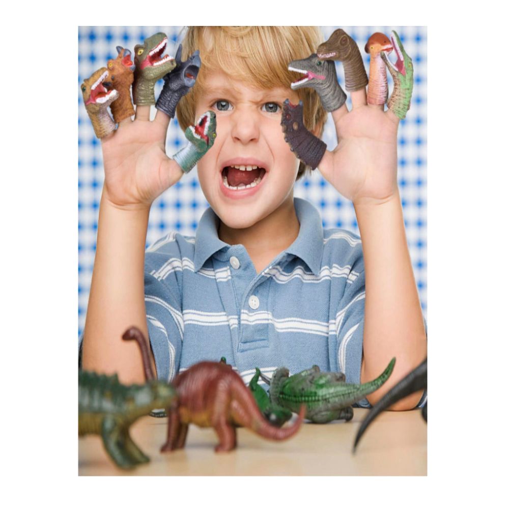 JUEGO DE 10 MARIONETAS FUN LITTLE TOYS DE DEDO DE DINOSAURIO PARA NIÑOS - 5